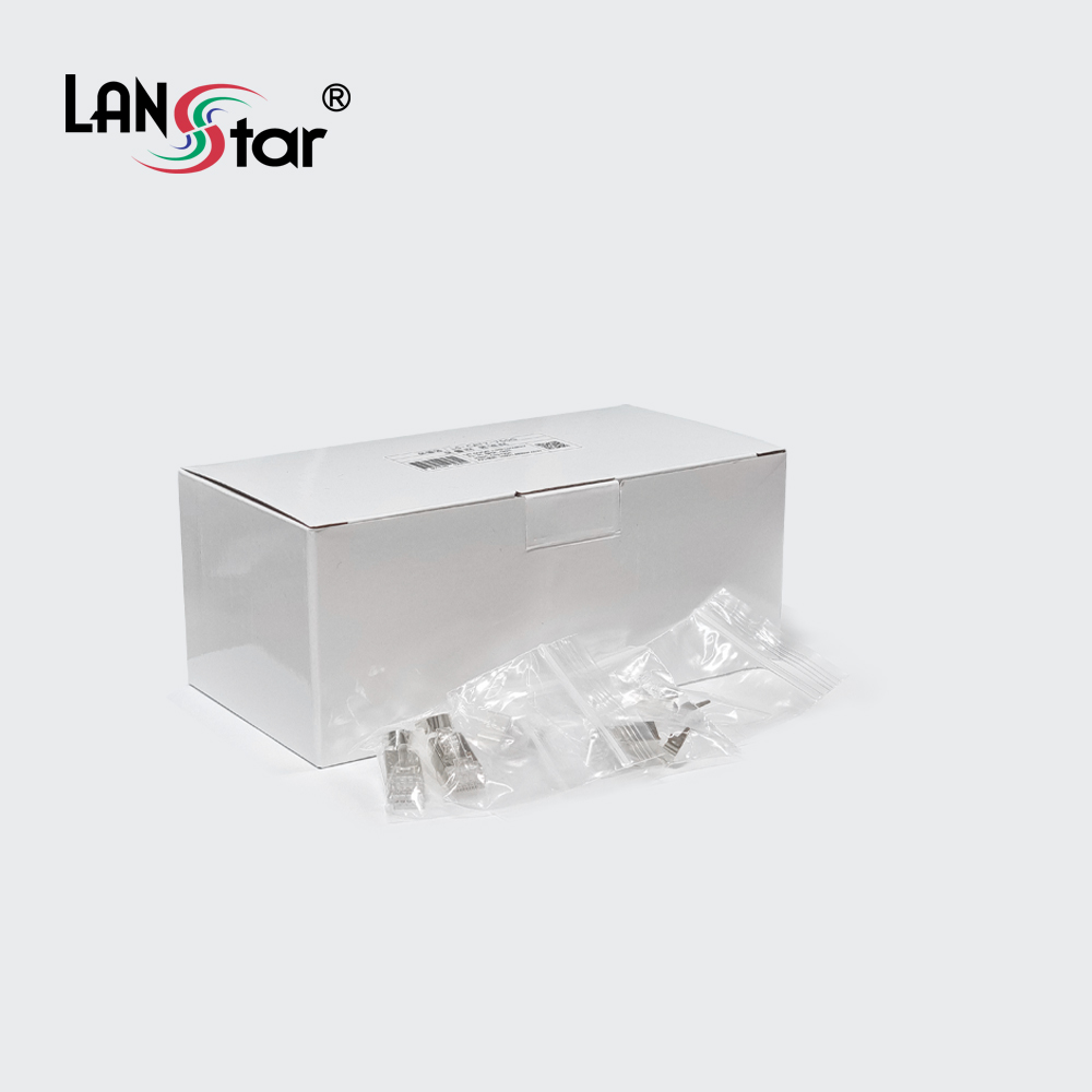 모듈러콘넥터, CAT.7, STP, 50u, 8P8C, Insert, 실버콘넥터 (낱개 : 1박스 수량)