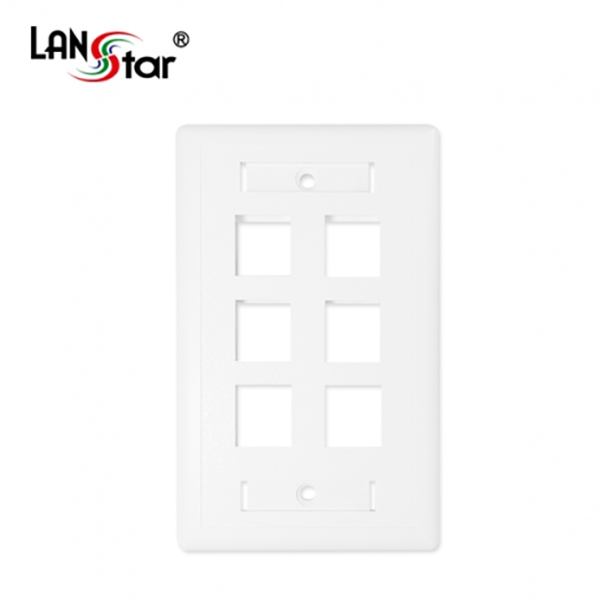 삽입형아웃렛 , Wall plate 6port