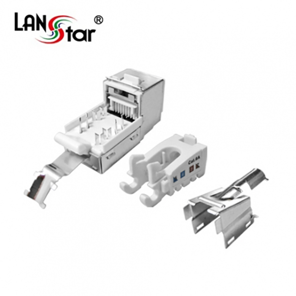 CAT.6A Tooless 접속콘넥터 잭, 10G, FTP 8P8C, 메탈, UL규격, 대만산