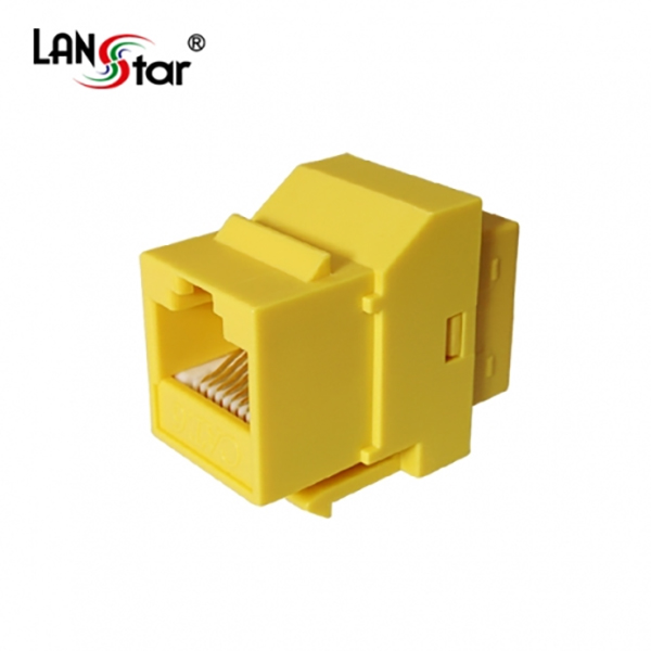 키스톤 장착형 커플러, CAT.6, UTP, I형, RJ45, UL규격, Yellow, 대만산