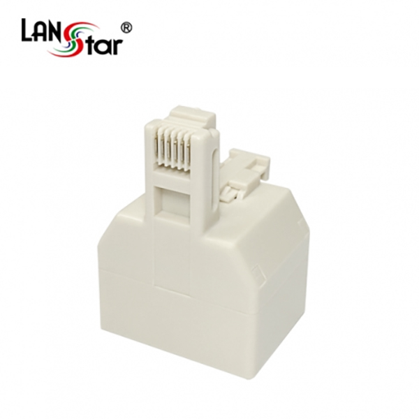 커플러 Y형 RJ12, 6P6C/M - 6P6C/M TO 6P6C/F*2, 고급형-선타입