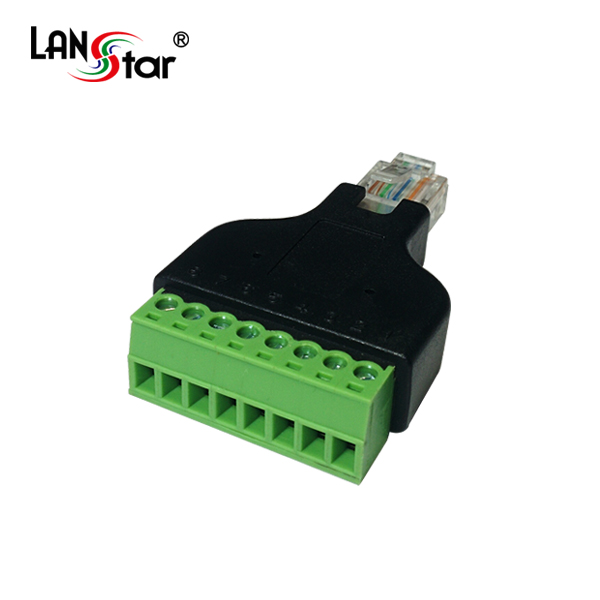 RJ45 UTP Screw 터미널 변환 젠더 RJ45 M To 8핀