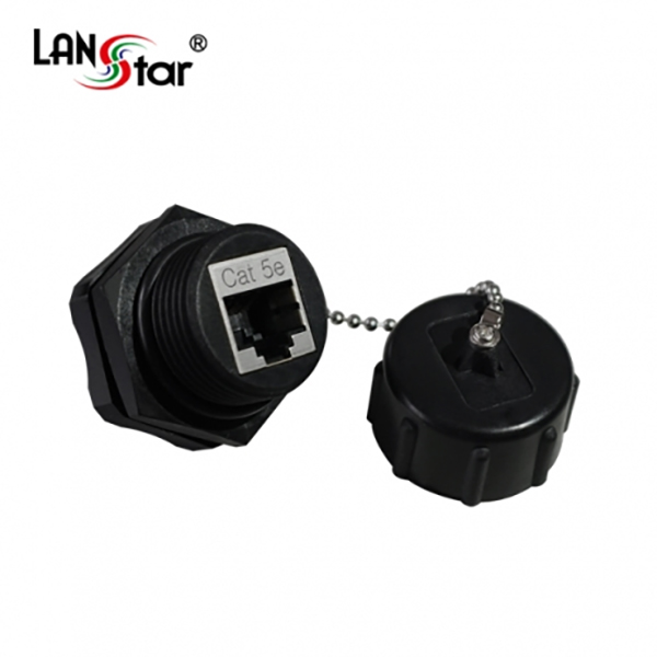 방수용,방수 공사 연결용 랜 커플러(RJ45 F/F타입), CAT.5E, STP, IP67, UL