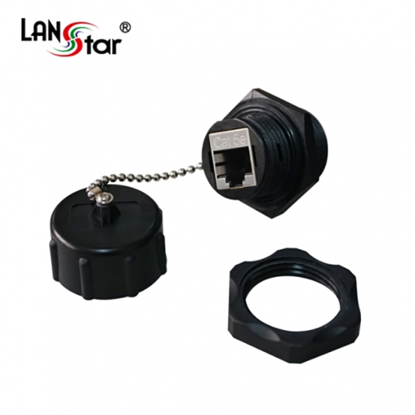 방수용,방수 공사 연결용 랜 커플러(RJ45 F/F타입), CAT.5E, STP, IP67, UL