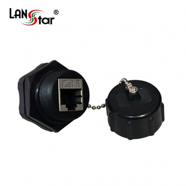 방수용,방수 공사 연결용 랜 커플러(RJ45 F/F타입), CAT.6, STP, IP67, UL