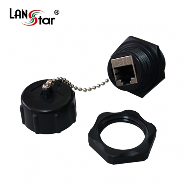방수용,방수 공사 연결용 랜 커플러(RJ45 F/F타입), CAT.6, STP, IP67, UL