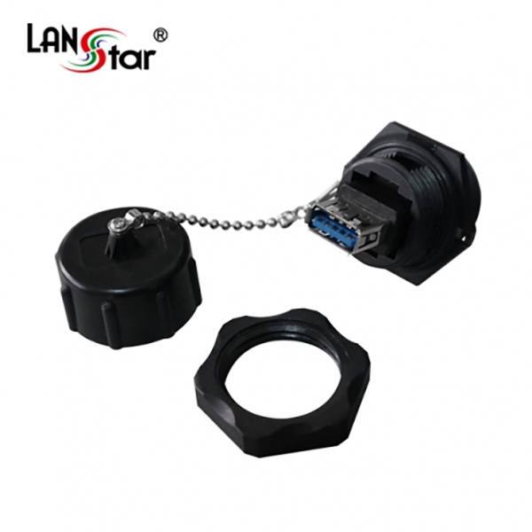 방수용,방수 공사 연결용, USB3.0 A/F-A/F, IP67, UL