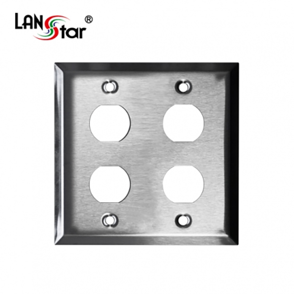 방수용,방수 공사 연결용, wall plate, Stainless steel, 4port, IP67