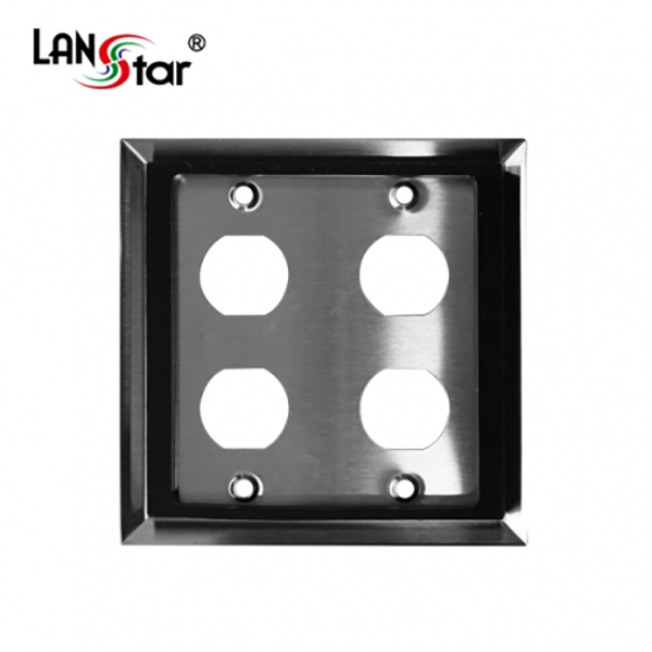 방수용,방수 공사 연결용, wall plate, Stainless steel, 4port, IP67