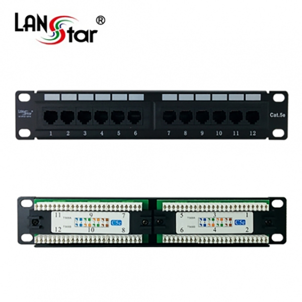 패치판넬 , CAT.5E, 10형, 12PORT, UL규격, 중국산