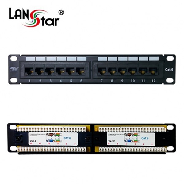 패치판넬 , CAT.6, 10형, 12PORT, UL규격, 중국산