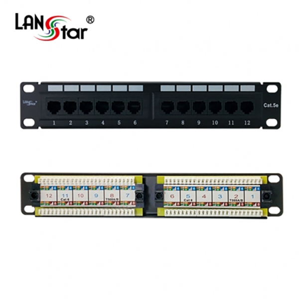 패치판넬 , 10형 Long타입, CAT.5E, 12PORT, UL규격, 중국산