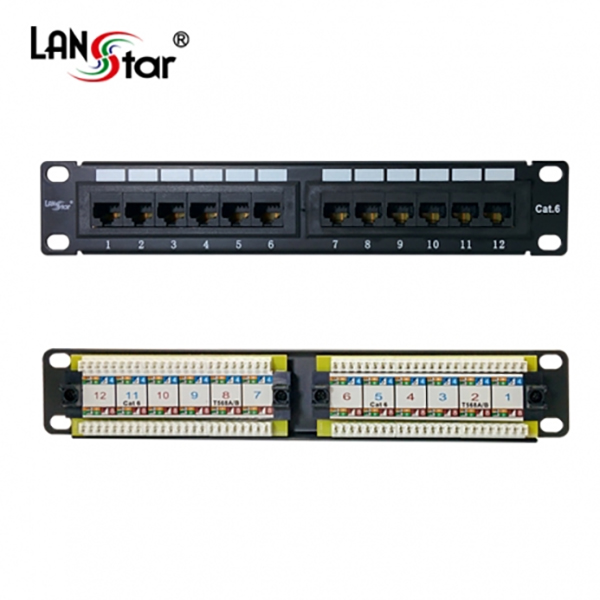 패치판넬 , 10형 Long타입, CAT.6, 12PORT, UL규격, 중국산