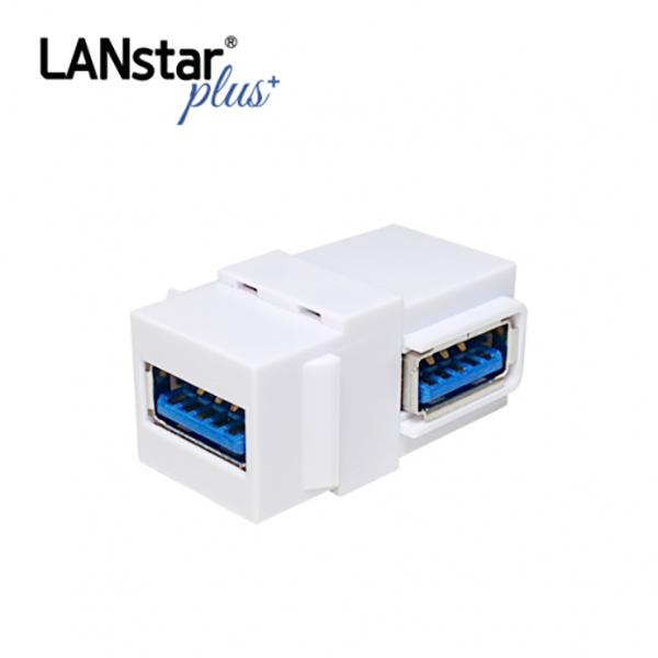 USB3.0 키스톤 커플러 Changer A/F-A/F 90도, White