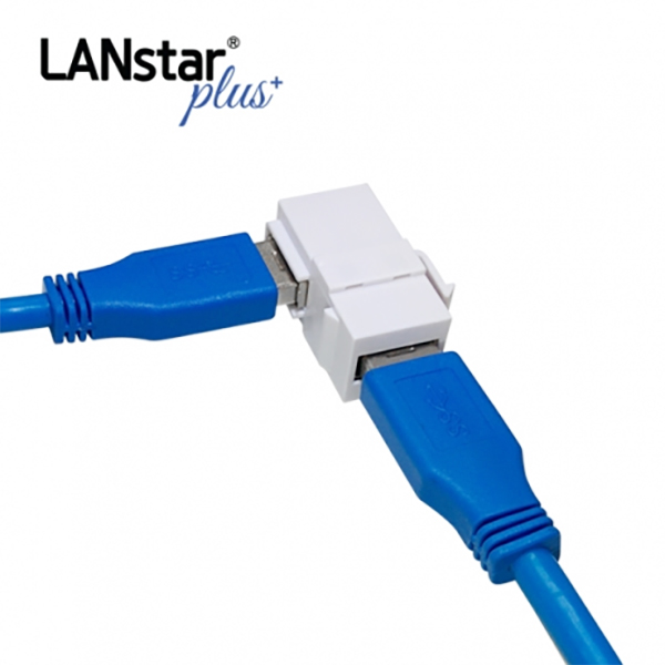 USB3.0 키스톤 커플러 Changer A/F-A/F 90도, White