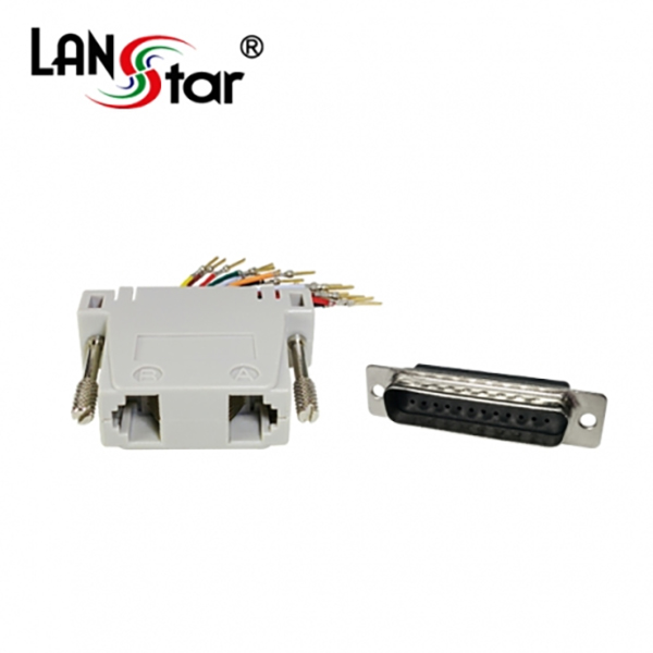 패시브 , RJ-45 * 2／F - DB25／M