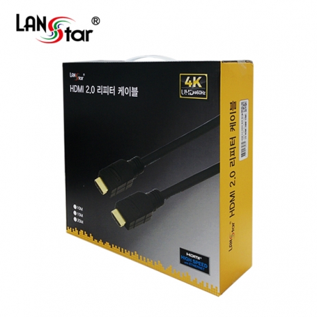 칩셋 내장(CLX1602) HDMI 2.0 리피터 케이블 4K*2K 60Hz, black, 25M