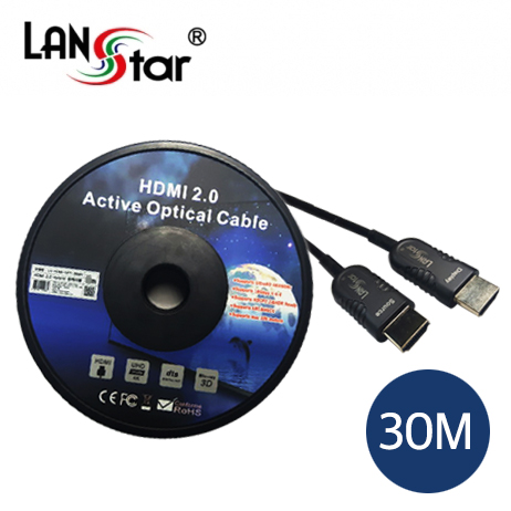 HDMI 2.0a 옵티컬 하이브리드 광케이블 , 19P M/M, Black, 4K*2K 60Hz 30M
