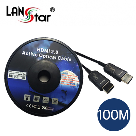 HDMI 2.0a 옵티컬 하이브리드 광케이블 , 19P M/M, Black, 4K*2K 60Hz 100M