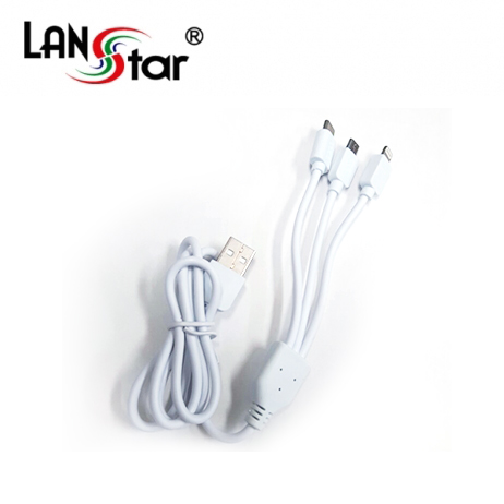 모바일 충전 데이터 케이블 0.8M 3 in 1(아이폰,삼성,엘지,TYPE-C)