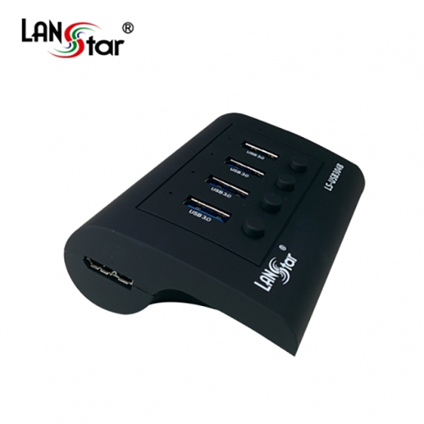 USB허브 , USB3.0 4Port. Black,무전원/전원추가가능 LS-USB304B