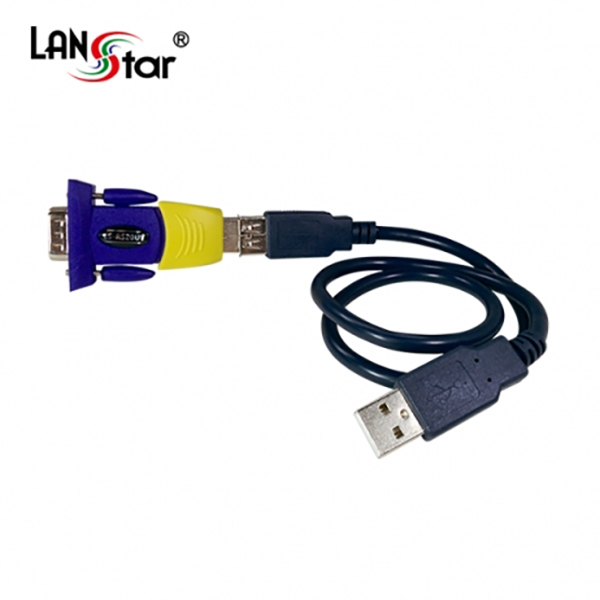 USB변환컨버터 , USB2.0 to RS232, PL2303RA Blue with Yellow