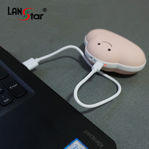휴대용 ,USB 손난로 3600mAh, 외장배터리, 핑크클라우드 ])
