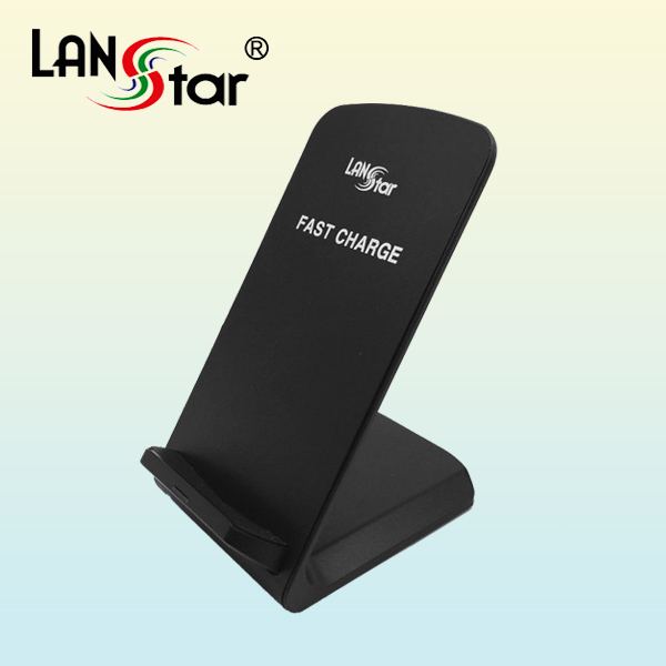 고속 무선충전기,스텐드형, 2Coil, 블랙, 5V/2A,9V/1.8A