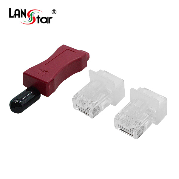 LAN 포트 Lock-콘넥터,잠금장치, 제작 콘넥터 포함 WHITE, (Key 1개, 플러그 10개 1SET)