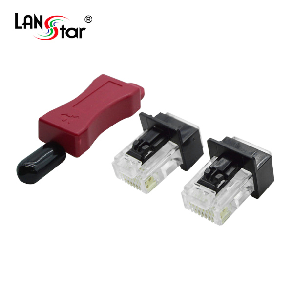 LAN 포트 Lock-콘넥터, 잠금장치, 제작 콘넥터 포함 BLACK, (Key 1개, 플러그 10개 1SET)