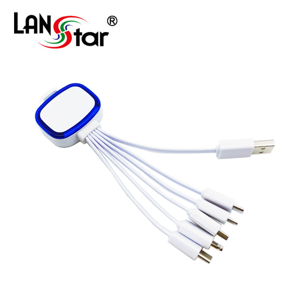 스마트폰 멀티 충전 케이블 5 in 1(마이크로 5핀*2,미니5핀,아이폰,TYPE-C)