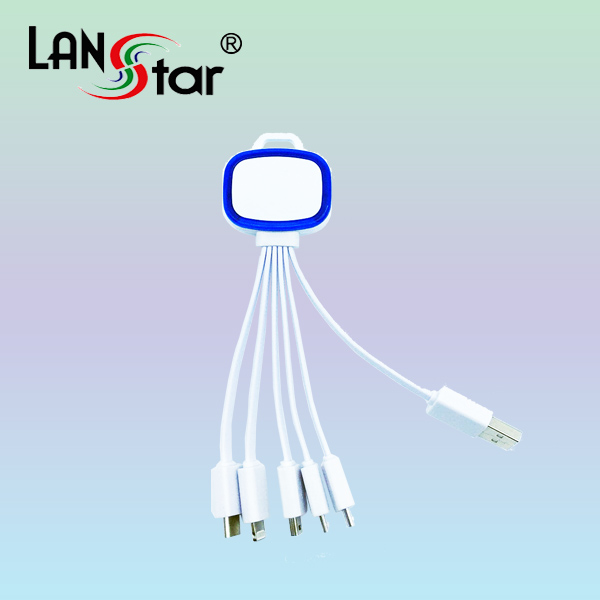 스마트폰 멀티 충전 케이블 5 in 1(마이크로 5핀*2,미니5핀,아이폰,TYPE-C)