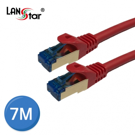 CAT.7 랜케이블, SSTP, 50u Gold, 7M, Red