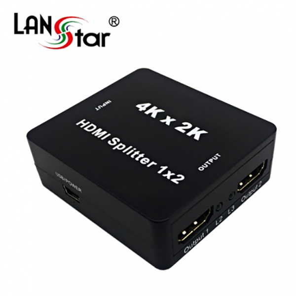 HDMI 미니 분배기 1:2 분배기 3D, 2K/4K/30MHz지원