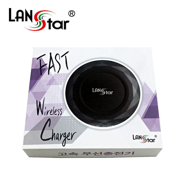고속 무선충전기,원형패드, 블랙, 5V/2A,9V/1.67A
