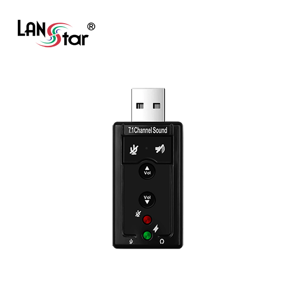 USB 사운드 카드 - 7.1채널/ 입출력 포트