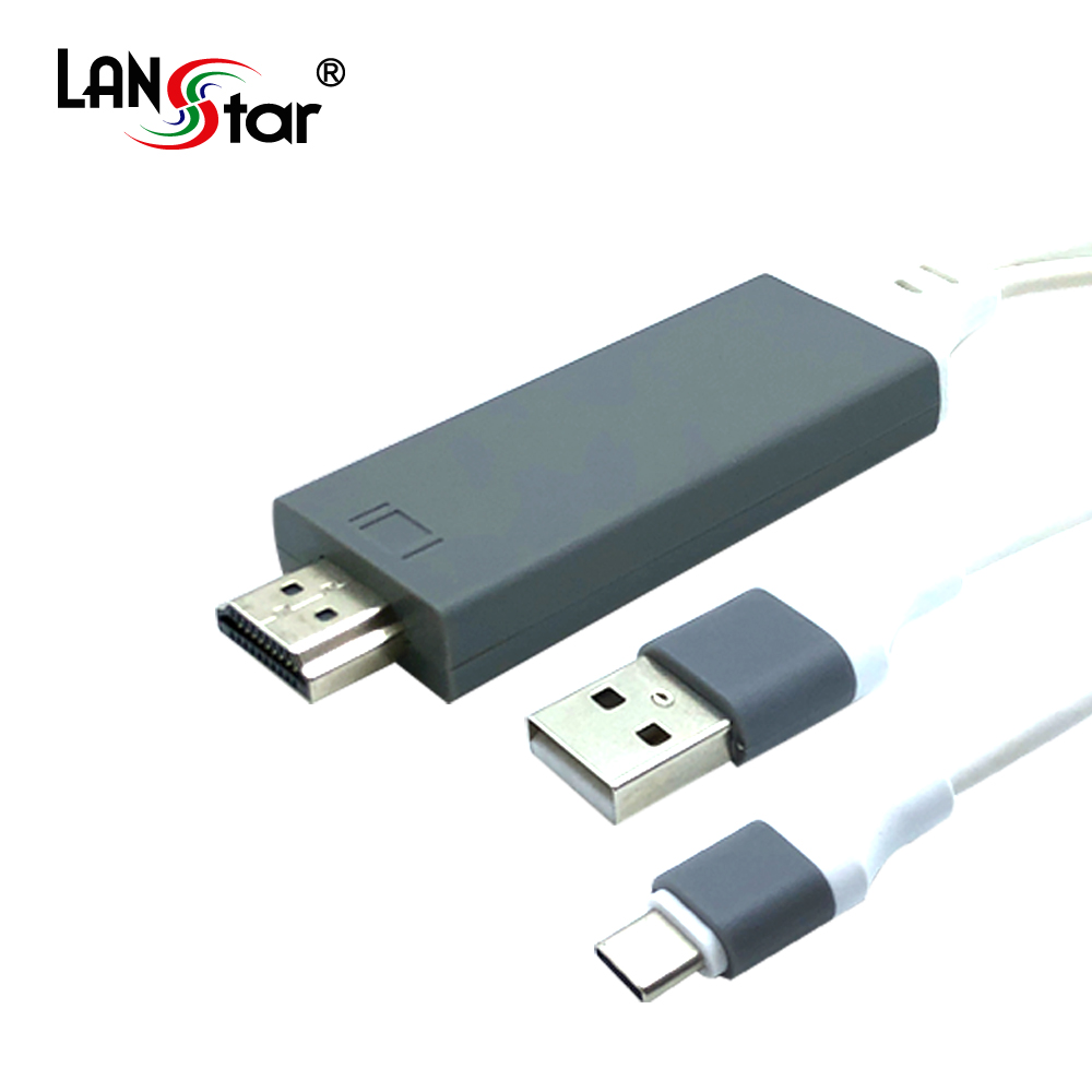 USB 3.1 C-Type TO HDMI 컨버터케이블 ,USB충전, 미러링 2M  [LS-USB312-HDCHA]