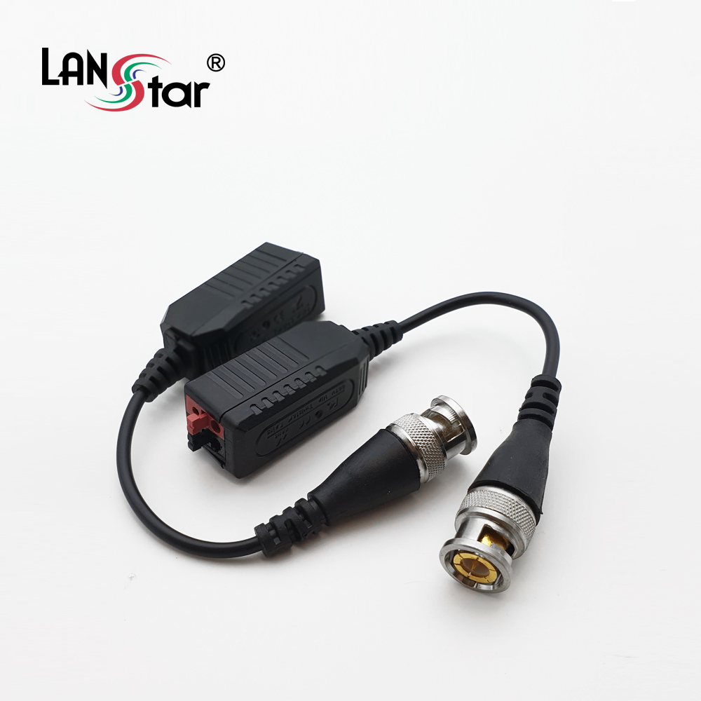 1채널 CCTV 영상 송수신기 비디오 발룬케이블 세트