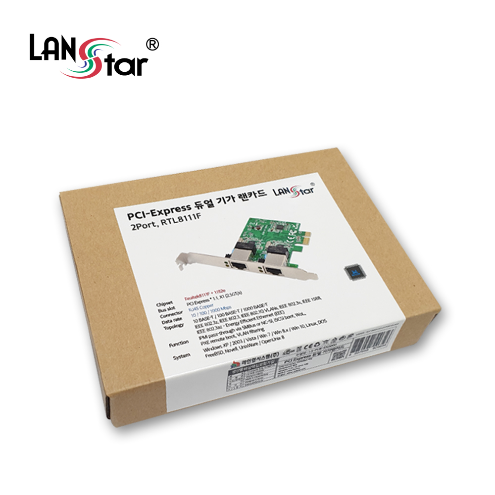 PCI EXPRESS 듀얼 기가 랜 카드 2Port, RTL8111F