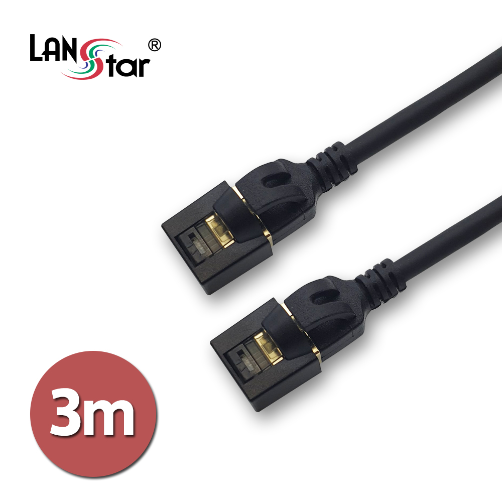 CAT.8 slim 케이블 Black, SSTP, 40G, 30AWG, 3m  (80개)