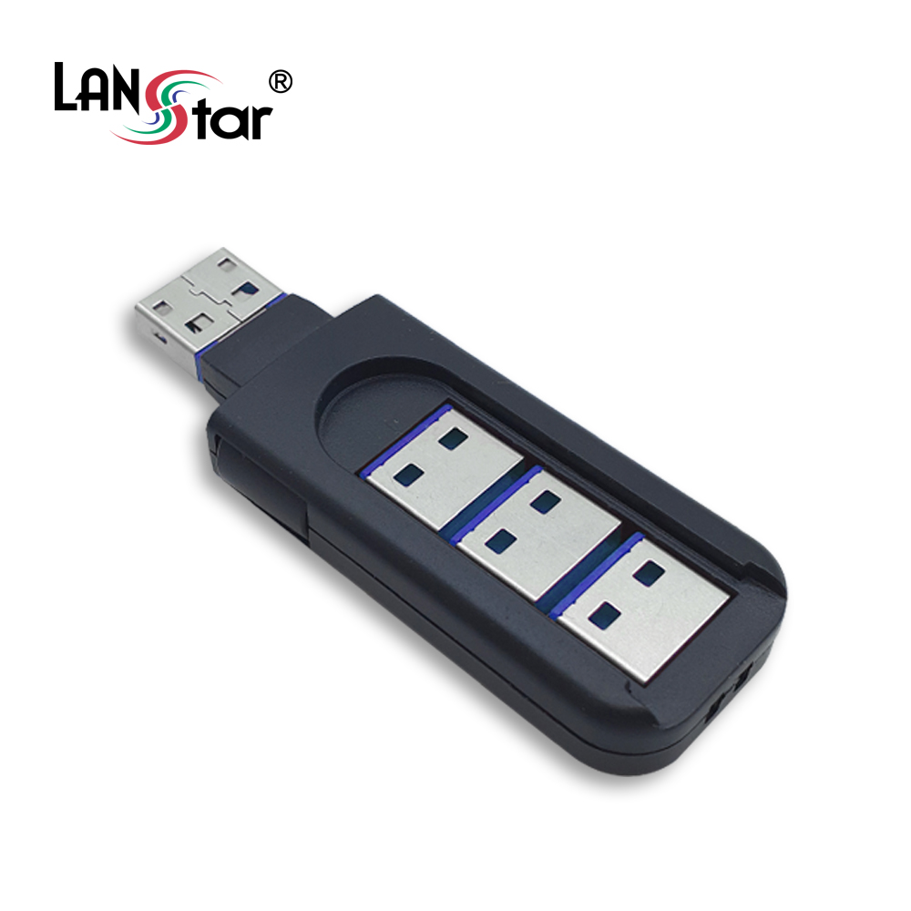 USB포트 잠금장치, USB A타입 커넥터 4개 포함 세트 (블루)