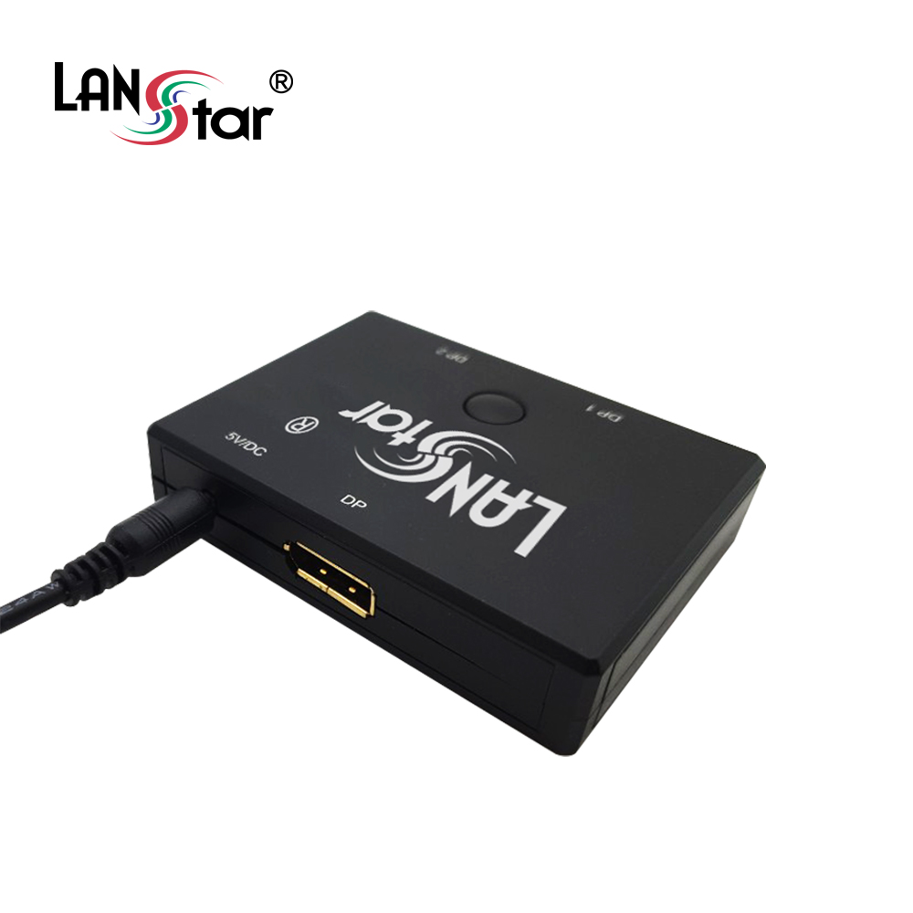 Display Port 수동선택기, 무전원, 버튼형1:2, 양방향지원