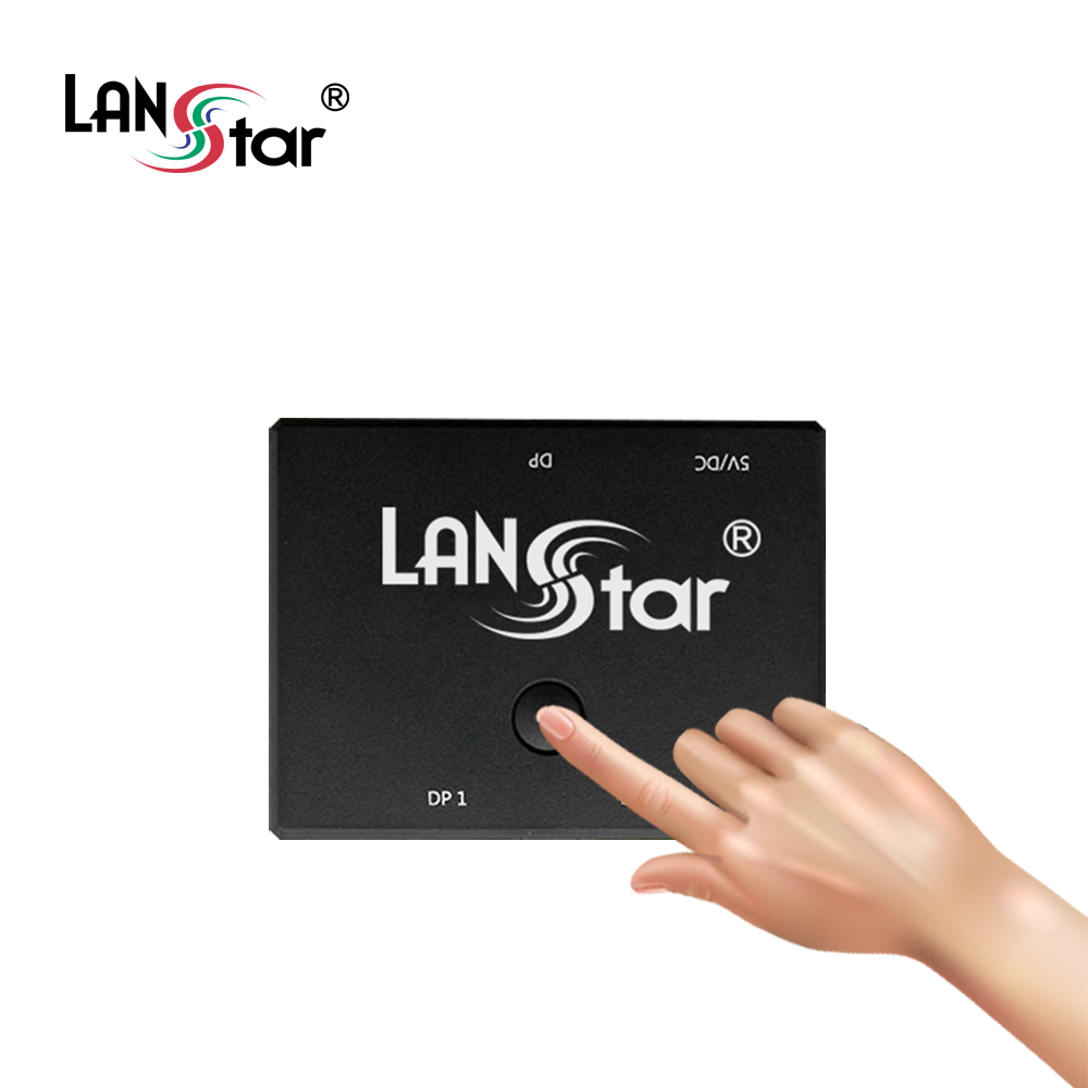 Display Port 수동선택기, 무전원, 버튼형1:2, 양방향지원