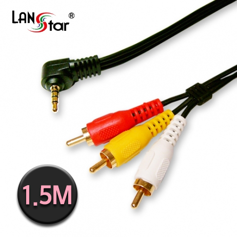 AV케이블 , 4극3.5ST／M-3RCA／M, 1.5M