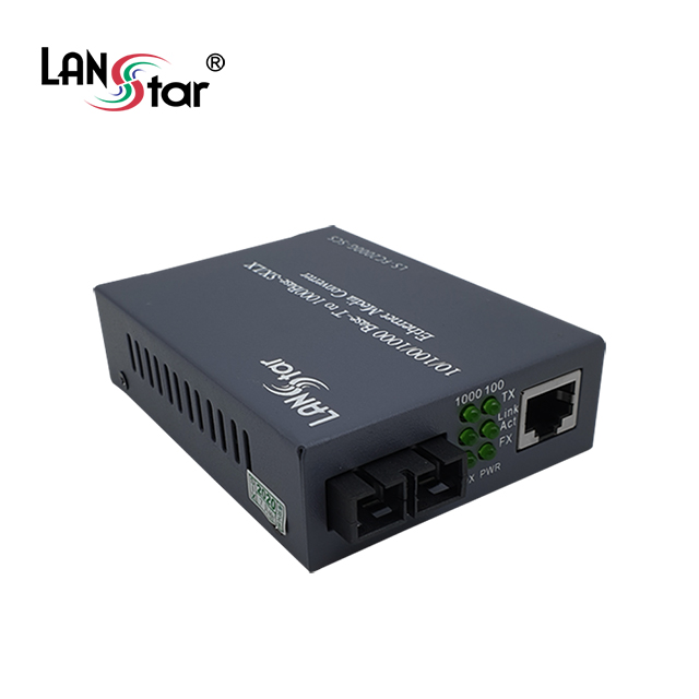 랜스타 LS-FC2000G-SCS 광 미디어 컨버터 싱글 SC타입 1000Mbps