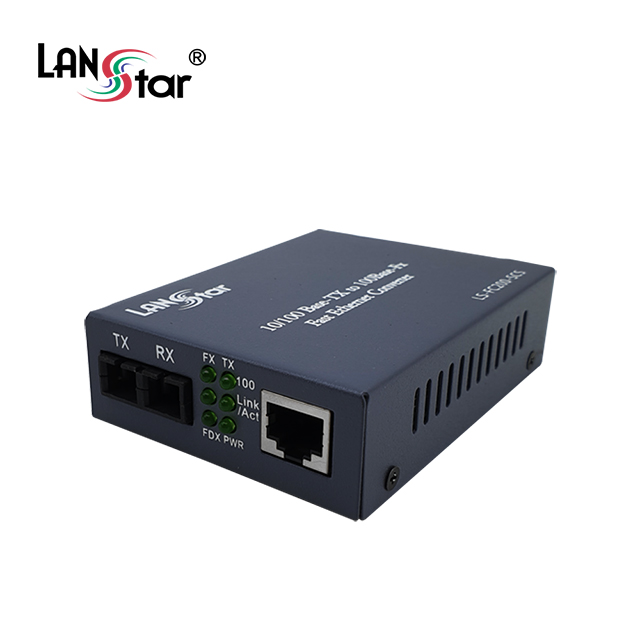 랜스타 LS-FC200-SCS 광 미디어 컨버터 싱글 SC타입 100Mbps