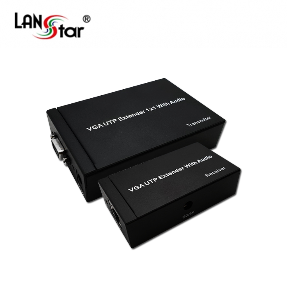 VGA(RGB) 리피터/ TX,RX set RJ45 연결 , 1920x1200 60Hz, 최대 300M