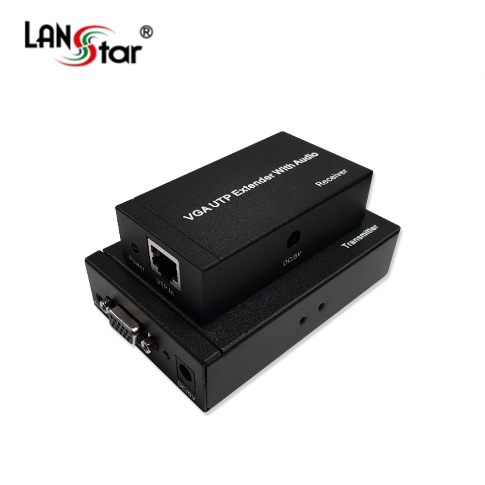 VGA(RGB) 리피터/ TX,RX set RJ45 연결 , 1920x1200 60Hz, 최대 300M