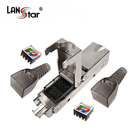 Tooless 키스톤잭 타입 I 커플러,CAT.6A, 메탈 (LANstar)