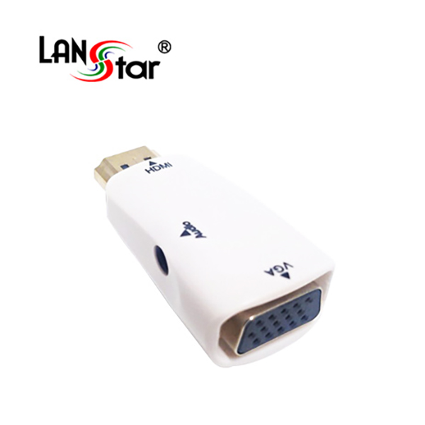 HDMI TO VGA(RGB) + Stereo 컨버터/오디오 지원형 (무전원 / 젠더타입)